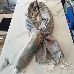 Pastel print scarf or sarong. NWOT